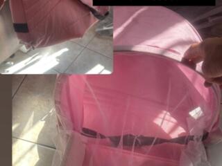 Шезлонг, сумка - переноска, вещи