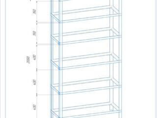 Стеллаж разборный 6 ярусов на болтах из уголка (ш*в*г)мм 1000*2000*400
