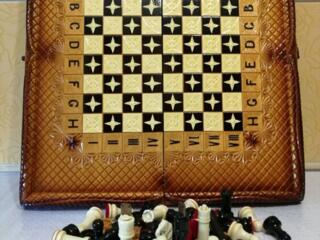 Нарды шахматы Черешневые резные картина Печенька эксклюзив!