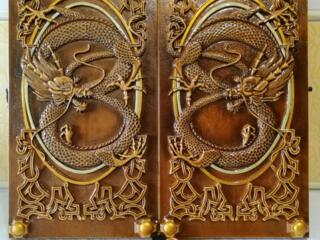 Нарды резные картина Драконы Китайские эксклюзив!