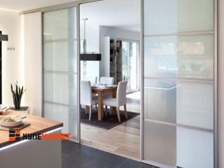 Изготовим двери-купе в нишу, гардеробные, межкомнатные перегородки.