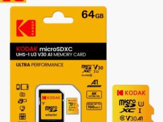 Микро-SD карта KODAK, 64Gb, новая.