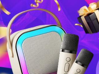 КАРАОКЕ КОЛОНКА + 2 ДВА микрофонА Bluetooth НА ВечеринКИ ДнИ рождения