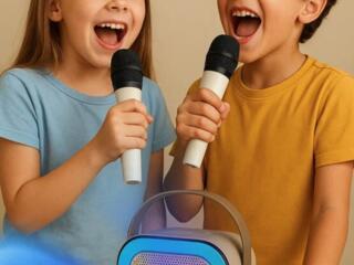 Bluetooth КАРАОКЕ КОЛОНКА + 2 ДВА микрофона НА вечеринки Дней рождения