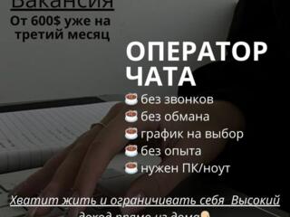Вакансия оператор-чата (без звонков)