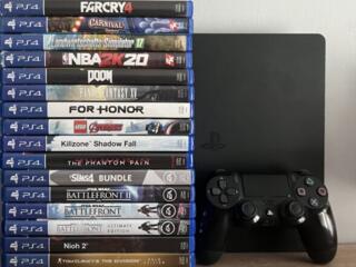 PlayStation 4 slim + 20 дисков с играми