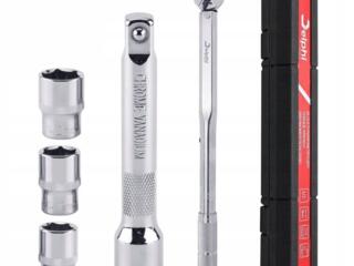 ДИНАМОМЕТРИЧЕСКИЙ КЛЮЧ 1/2 28-210 Нм CrMO и CrV + 3 ГОЛОВКИ 17, 19, 21