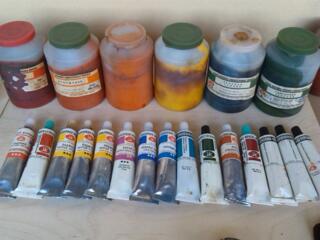 Vopsea ulei pentru pictură, pensule, șevalet / краска масляная художес