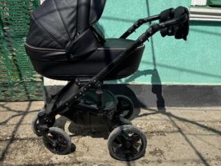 Коляска BABY PRAM. ЭКО кожа, 2 в 1, комфорт и безопасность.