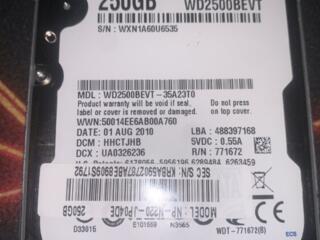 Продам HDD 250GB 2,5”