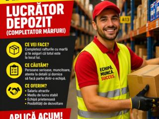 Completator mărfuri / Комплектовщик товара (14000 mdl / netto)