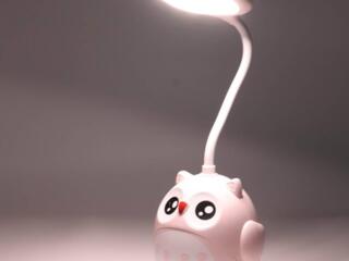 Лампа гнущиеся сова настольная-ночник аккумуляторная+от сети. Новая.