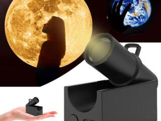 Проектор-ночник с двумя фильтрами картриджами луна\земля. Новый, магазин