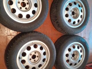 Диски титановые облегченные вместе с резиной размер 195-65-15