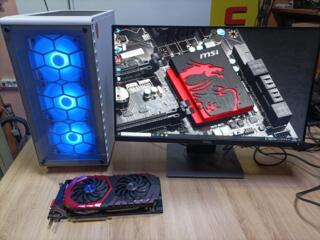 MSI i7-9700k+MSI GTX1080(8Gb)+ram16RGB+m. 2NVMe-512Gb+ WiFi+DELL 24"