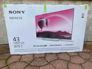 Televizor SONY Bravia, Smart TV, 43"-108 cm, functional, comanda voce