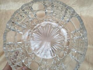 Хрустальная ваза для цветов и большая фруктовница/конфетница