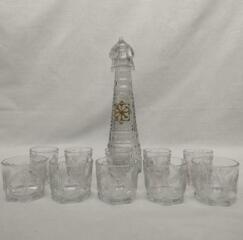 Графин со стаканами набор 11 предметов, стекло, как новый