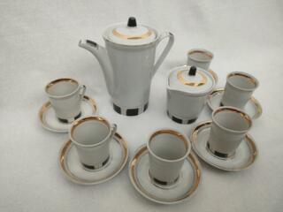 Кофейный сервиз на 6 персон, фарфор 1 сорт