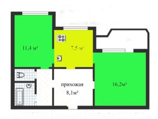 2-комнатная 143 серия, Ботаника, Кишинёв