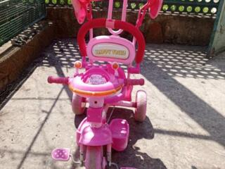 Детский трёхколёсный велосипед с родительской ручкой