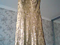 Вечернее оригинальное шикарное платье S-золото привезено из Турции
