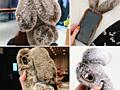 Плюшевый чехол с пушистым кроликом для телефона Meizu Note 9