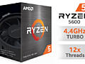 AMD Ryzen 5 5600 Box 3.5-4.4GHz, 32MB, 65W, 6 Cores/12T НОВЫЙ