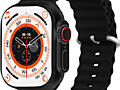 Умные часы T800 Ultra Smart Watch, с черным ремешком.