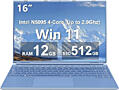 Ноутбук Aocwei/ 16" 2K/ Celeron® N5095/ 12 Gb DDR4 / 512 Gb SSD