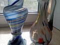 Продам вазу и кувшин из цветного стекла изготовлена во времена СССР