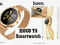 Смарт часы Hoco Y8 розово-золотистые