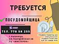 Работа! Требуется Посудомойщица!