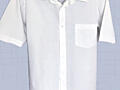 Рубашка мужская белая с коротким рукавом