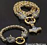 Комплект цепь с большим кулоном и браслет, новый.
