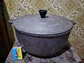 Алюминиевый большой казан на 6 л с крышкой из СССР.
