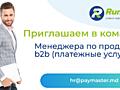Менеджер по продажам B2B (платежные услуги)