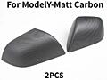Tesla Model Y накладки на крышку зеркала заднего вида - Матовый карбон