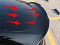 Tesla Модель 3/Y - спойлер крышки багажника - матовый карбон.