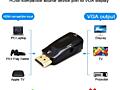 Преобразователь адаптер переходник с HDMI в VGA комп ноут и тд.