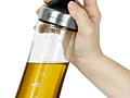 Бутылка для масла с носиком, большая, стекло, нержавеющая сталь