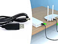 Кабель для WiFi роутера с 5В на 12В от PowerBank