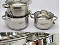 Кастрюли большие с крышками из нержавейки, новые