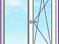 Продам 2 окна. Одна створка открывается. В: 147 см, Ш: 107,5 см.