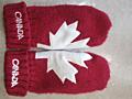 Оригинальные варежки на флисовой подкладке с символикой Канады.