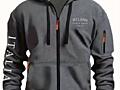 Мужской новый Худи на Молнии темно серый размер европа - М