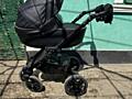 Коляска BABY PRAM. ЭКО кожа, 2 в 1, комфорт и безопасность.