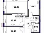 Продаж 3-кімнатої квартири в новому ЖК Great.Загальна площа квартири .