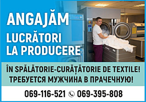 Angajam lucratori in spalatorie-curatatorie de textile!