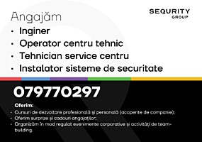 Angajam: Inginer, Tehnician service centru, Instalator